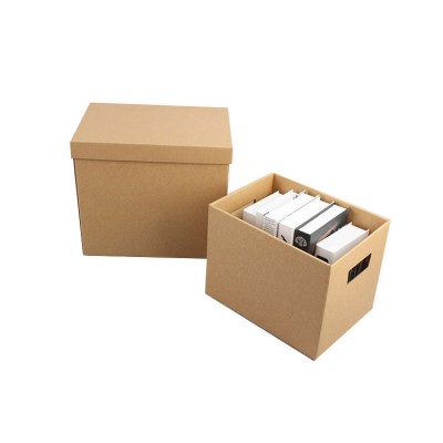 Customized home file storage cardboard paper box with lid