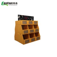 Promotional shop 3-layer cardboard stationery paper display stand