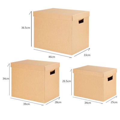 Recyclable Corrugated Paper Storage Box  With Lid